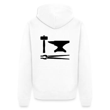 Forgeron - Veste à capuche bio Premium Unisexe - blanc - Dos - Thijin (182cm)