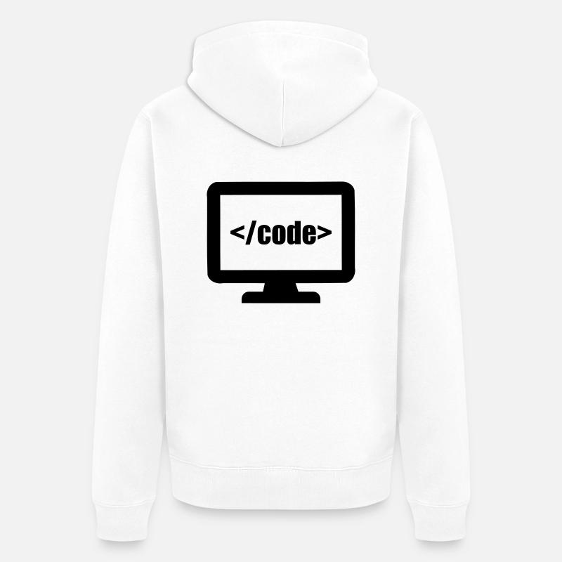 Programmeur - Veste à capuche bio Premium Unisexe - blanc