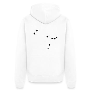 signe du zodiaque Gémeaux - Veste à capuche bio Premium Unisexe - blanc - Dos - Thijin (182cm)