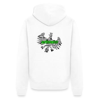 Schützenfest Vogel - Unisex Premium Bio Zip Hoodie - Weiß - Hinten - Thijin (182cm)