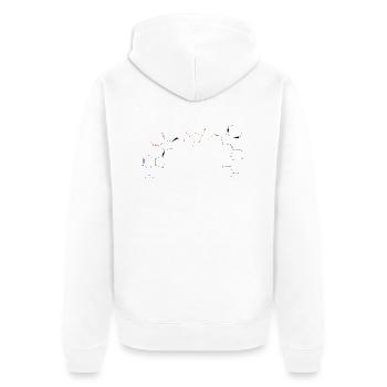 Nicotinamid-Adenin-Dinukleotid-Molekül - Farbe - Unisex Premium Bio Zip Hoodie - Weiß - Hinten - Thijin (182cm)