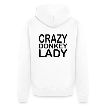 Donkey Esel - Unisex Premium Bio Zip Hoodie - Weiß - Hinten - Thijin (182cm)