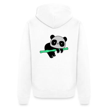 Panda - Veste à capuche bio Premium Unisexe - blanc - Dos - Thijin (182cm)