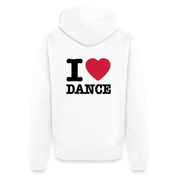 I love dance / I heart dance - Veste à capuche bio Premium Unisexe - blanc - Dos - Thijin (182cm)
