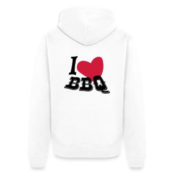 J'aime BBQ - Veste à capuche bio Premium Unisexe - blanc - Dos - Thijin (182cm)