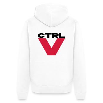 ctrl v - Veste à capuche bio Premium Unisexe - blanc - Dos - Thijin (182cm)