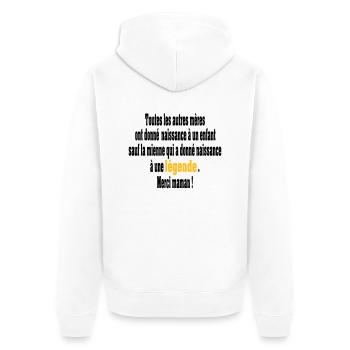 naissance d'une légende - Veste à capuche bio Premium Unisexe - blanc - Dos - Thijin (182cm)