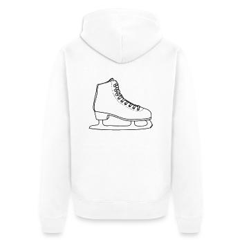 Patinoire de patinage sur glace - Veste à capuche bio Premium Unisexe - blanc - Dos - Thijin (182cm)