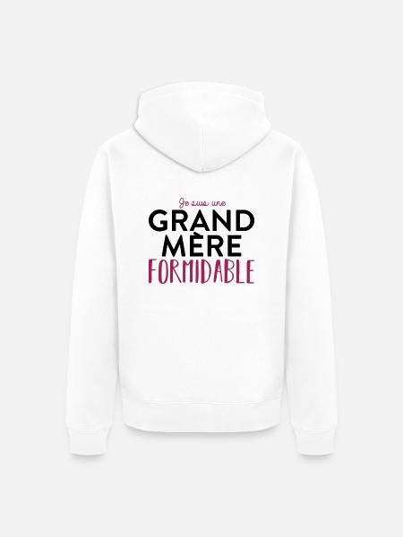 Grand mere formidable - Veste à capuche bio Premium Unisexe - blanc