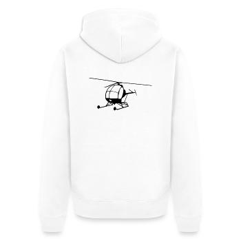 hélicoptère TH55 osage - Veste à capuche bio Premium Unisexe - blanc - Dos - Thijin (182cm)