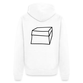 box - Unisex Premium Organic Zip Hoodie - white - Back - Thijin (182cm)