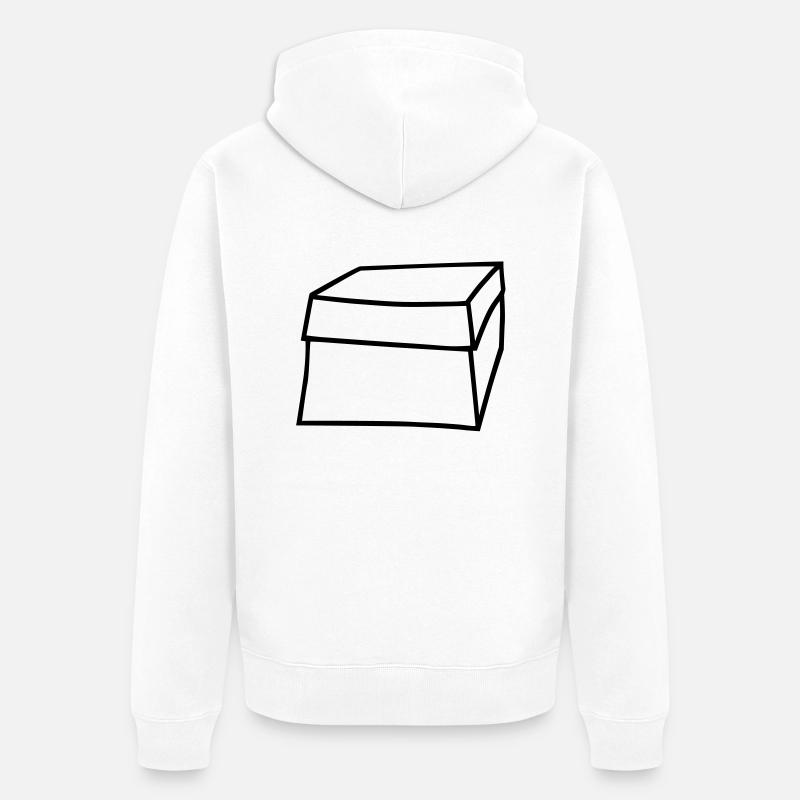box - Veste à capuche bio Premium Unisexe - blanc