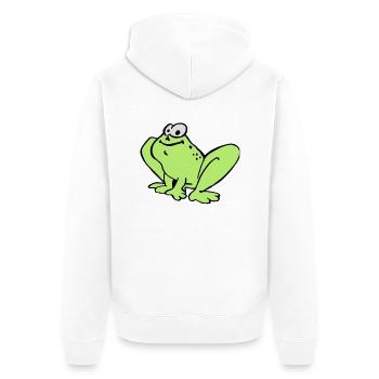 Toad - Unisex Premium Organic Zip Hoodie - white - Back - Thijin (182cm)