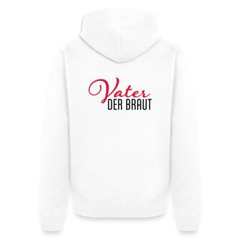 vater der braut - Unisex Premium Bio Zip Hoodie - Weiß - Hinten - Thijin (182cm)