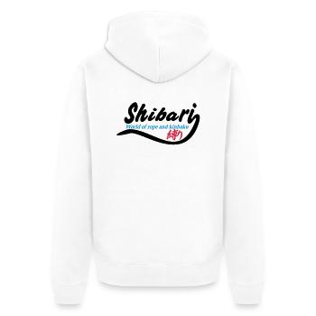 Shibari World 1 3 couleurs - Veste à capuche bio Premium Unisexe - blanc - Dos - Thijin (182cm)