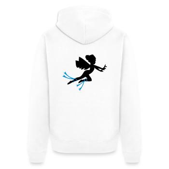 Fee griechischen Mythen - Unisex Premium Bio Zip Hoodie - Weiß - Hinten - Thijin (182cm)