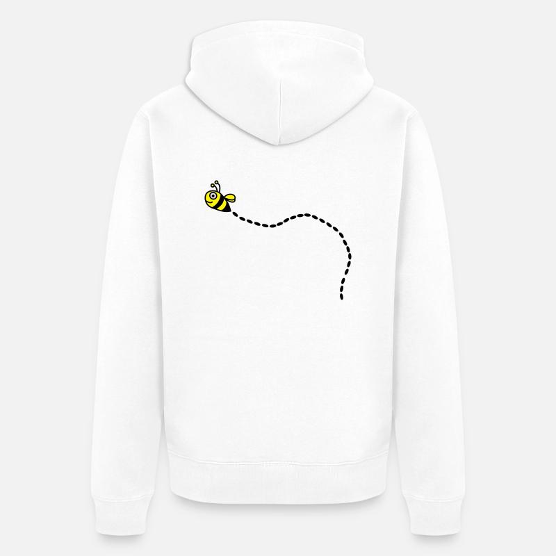 biene2 - Unisex Premium Bio Zip Hoodie - Weiß