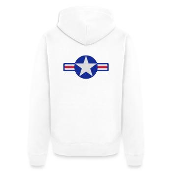 usa army - Veste à capuche bio Premium Unisexe - blanc - Dos - Thijin (182cm)
