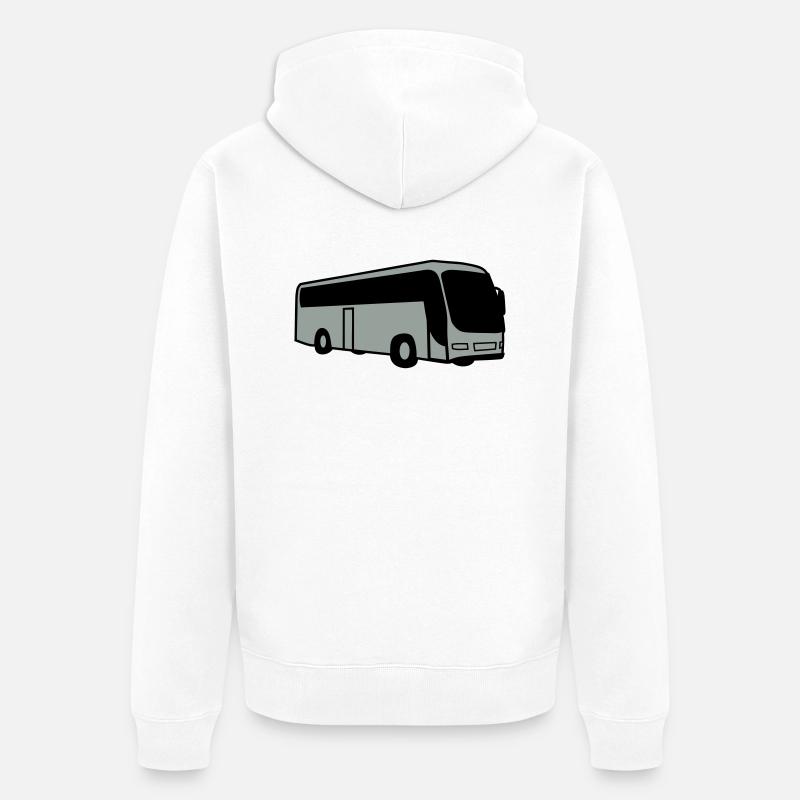 bus - Veste à capuche bio Premium Unisexe - blanc