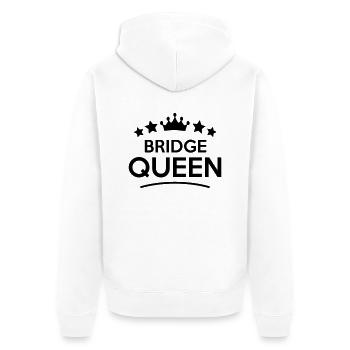 bridge queen stars - Veste à capuche bio Premium Unisexe - blanc - Dos - Thijin (182cm)