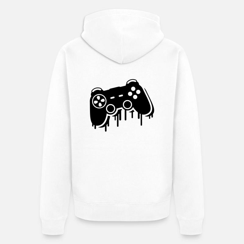 controller_graffiti_ce1 - Veste à capuche bio Premium Unisexe - blanc