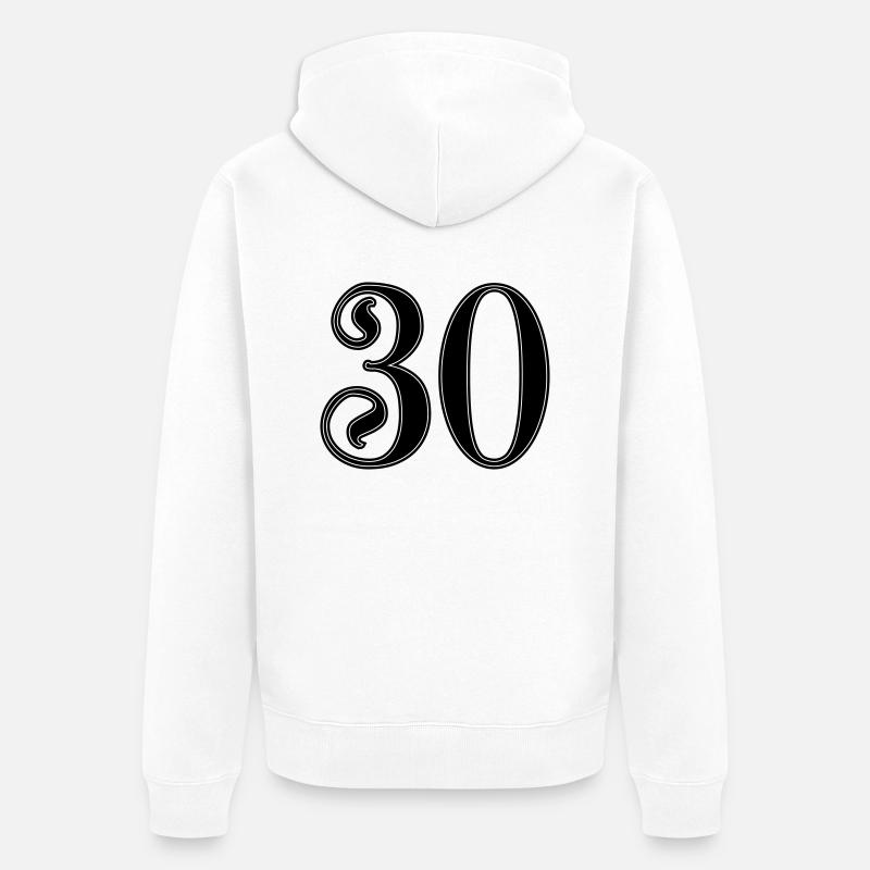 anniversaire 30 ans - Veste à capuche bio Premium Unisexe - blanc