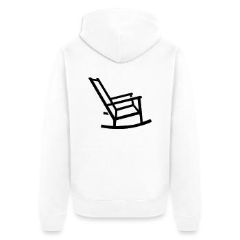 Rocking chair - Unisex Premium Organic Zip Hoodie - white - Back - Thijin (182cm)