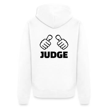Juge - Veste à capuche bio Premium Unisexe - blanc - Dos - Thijin (182cm)
