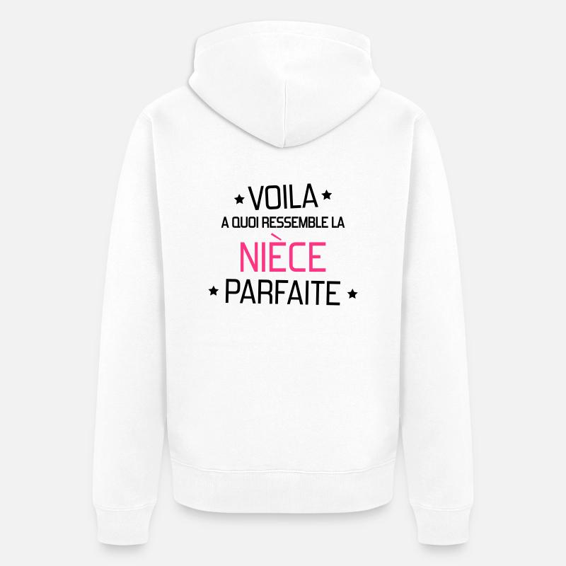 Nièce / Neveu / Oncle / Tante - Veste à capuche bio Premium Unisexe - blanc