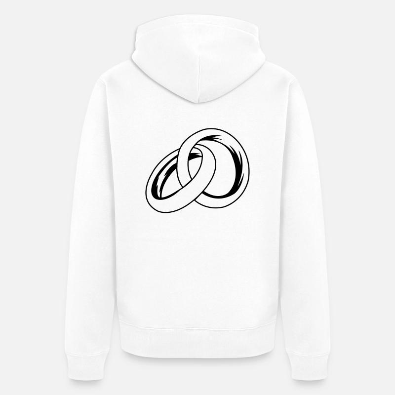 eheringe_001 - Veste à capuche bio Premium Unisexe - blanc