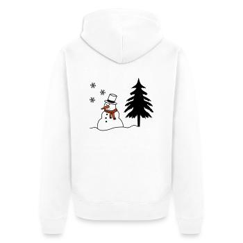 bonhomme de neige - Veste à capuche bio Premium Unisexe - blanc - Dos - Thijin (182cm)