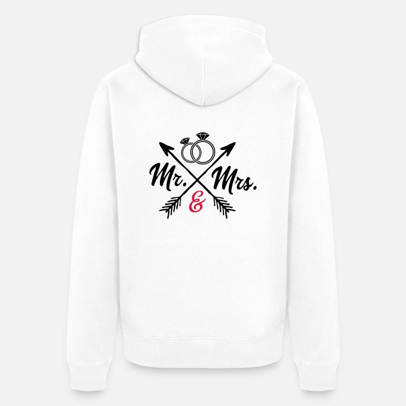 Mr. And Mrs. - Unisex Premium Bio Zip Hoodie - Weiß