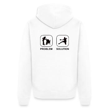 Joueur de handball Handball Handball Handball Club - Veste à capuche bio Premium Unisexe - blanc - Dos - Thijin (182cm)