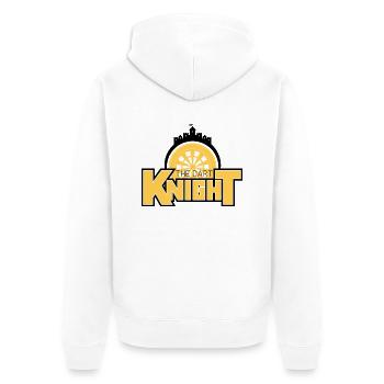 Dart Knight Castle - Unisex Premium Bio Zip Hoodie - Weiß - Hinten - Thijin (182cm)