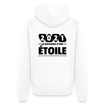 2021 année de naissance / anniversaire année 2021 - Veste à capuche bio Premium Unisexe - blanc - Dos - Thijin (182cm)