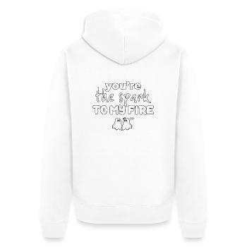 T-shirts with Funny Phrases - Fantasmitas 10 - Unisex Premium Organic Zip Hoodie - white - Back - Thijin (182cm)