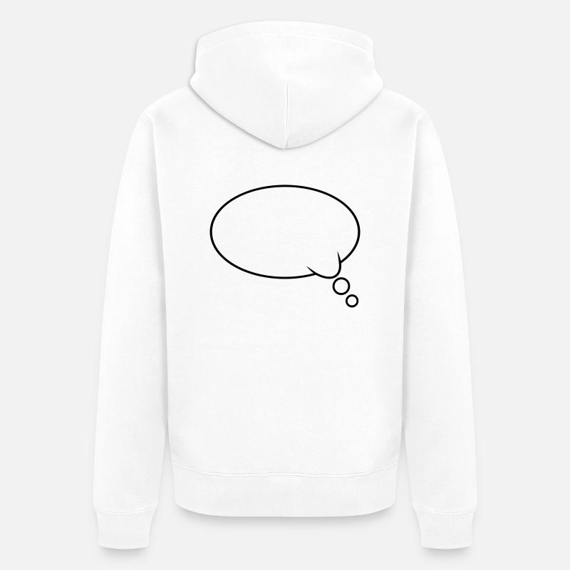 Denkblase Design - Unisex Premium Bio Zip Hoodie - Weiß