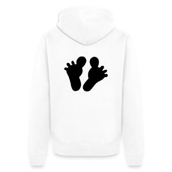 Gros orteil pieds! - Veste à capuche bio Premium Unisexe - blanc - Dos - Thijin (182cm)