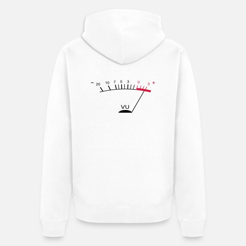 vu meter ii FR - Veste à capuche bio Premium Unisexe - blanc