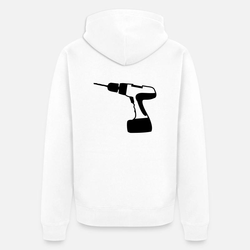 outils - Veste à capuche bio Premium Unisexe - blanc