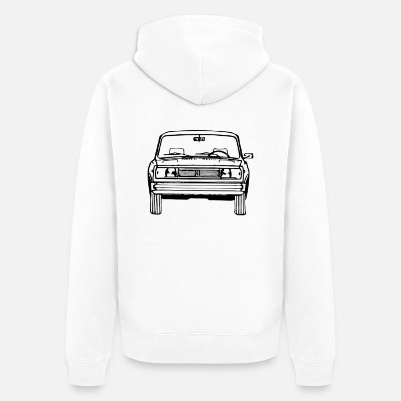 Lada Nova 1300 Front - Unisex Premium Bio Zip Hoodie - Weiß