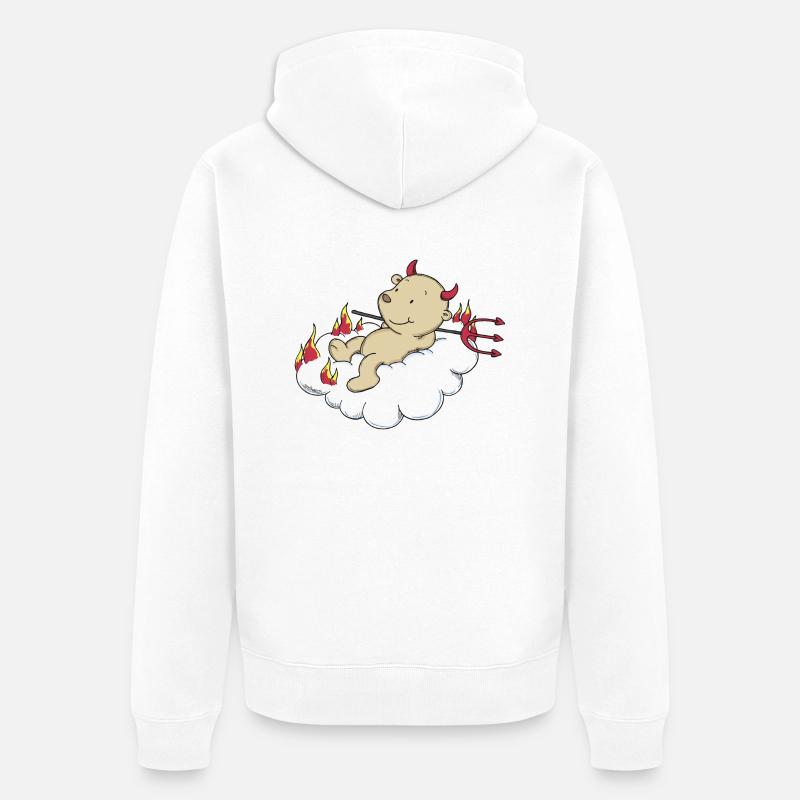 Engel_Teufel03 - Veste à capuche bio Premium Unisexe - blanc