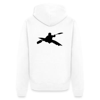 kayak sport - Unisex Premium Organic Zip Hoodie - white - Back - Thijin (182cm)