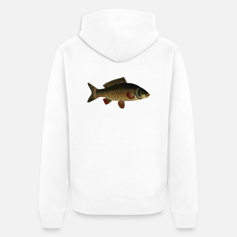 fish107 - Veste à capuche bio Premium Unisexe - blanc