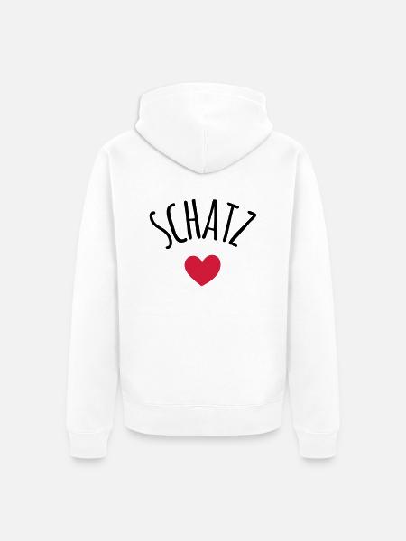 Schatz - Unisex Premium Bio Zip Hoodie - Weiß