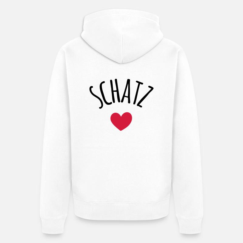 Schatz - Unisex Premium Bio Zip Hoodie - Weiß
