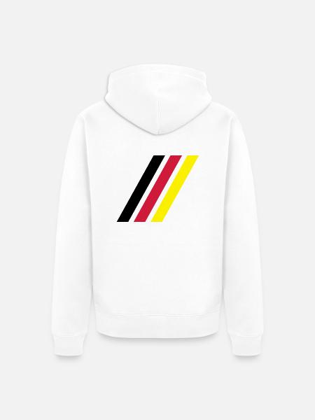 german stripe flag - Unisex Premium Organic Zip Hoodie - white