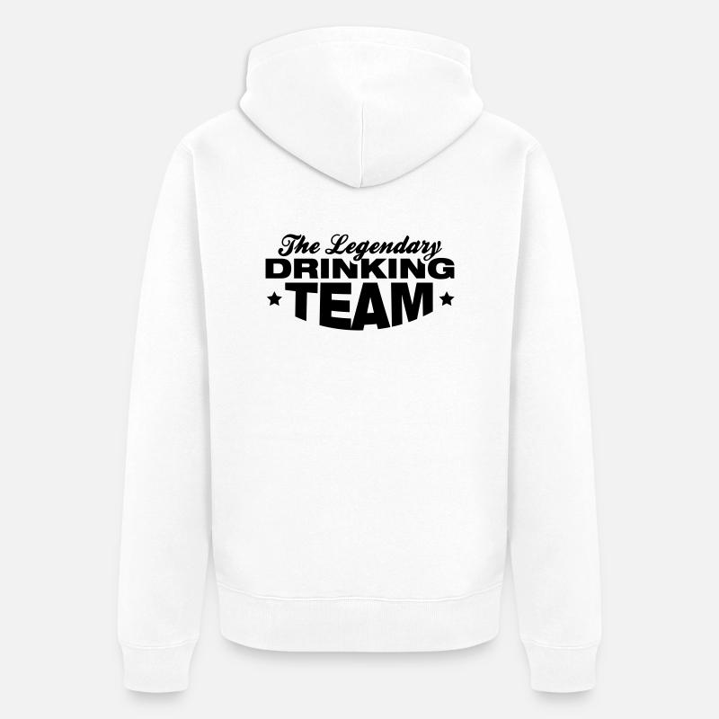 legendary_drinking_team_tt1 - Veste à capuche bio Premium Unisexe - blanc