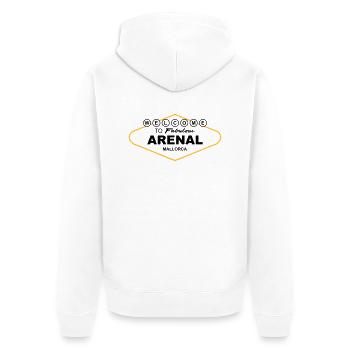Bienvenue sur Fabulous Arenal Majorque - Veste à capuche bio Premium Unisexe - blanc - Dos - Thijin (182cm)