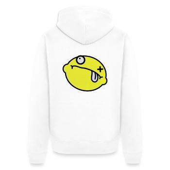 Dead Lemon Smiley - Veste à capuche bio Premium Unisexe - blanc - Dos - Thijin (182cm)